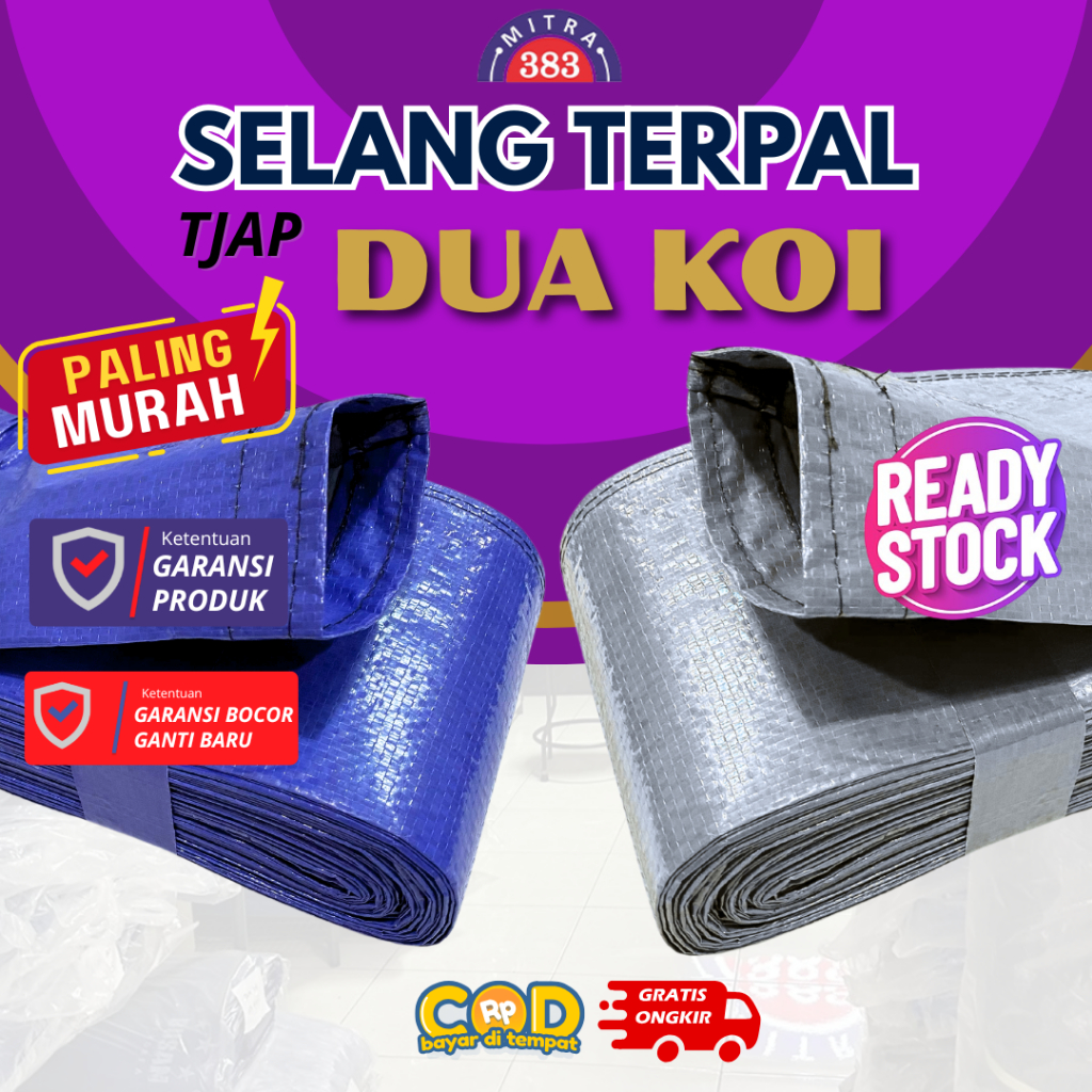 DUA KOI - Selang Air Terpal Irigasi Sawah Alkon 2 dim / Inch 2,5 dim / Inch 3 dim / Inch 4 dim / Inc