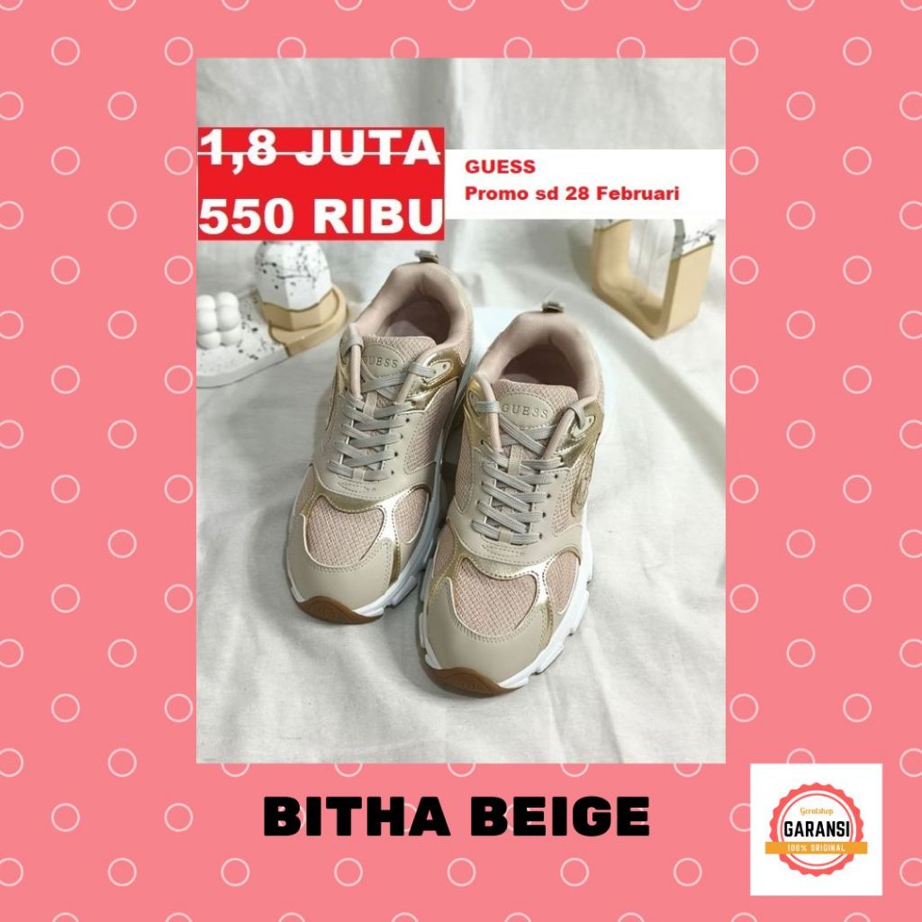 Sepatu sneakers wanita seri BITHA Guess 100% original store