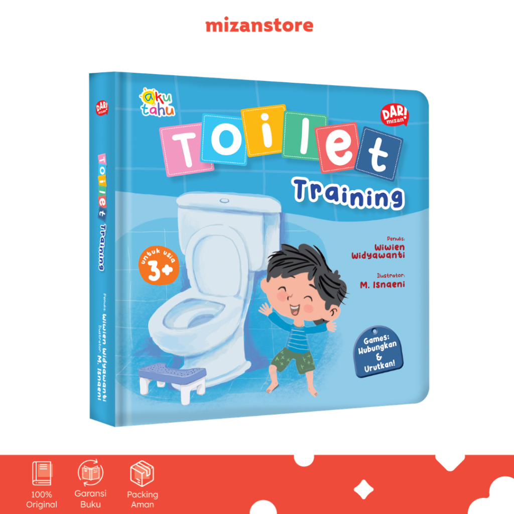 DAR Mizan - Buku Anak Toilet Training | Buku Cerita Anak Boardbook | Belajar Toilet Training Sejak D