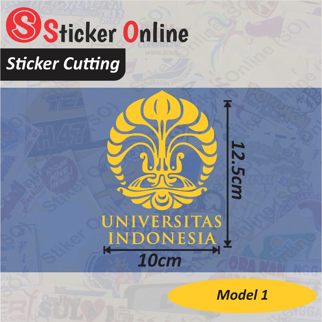 Stiker UI Universitas Indonesia | Sticker Cutting UI Universitas Indonesia Motor Mobil