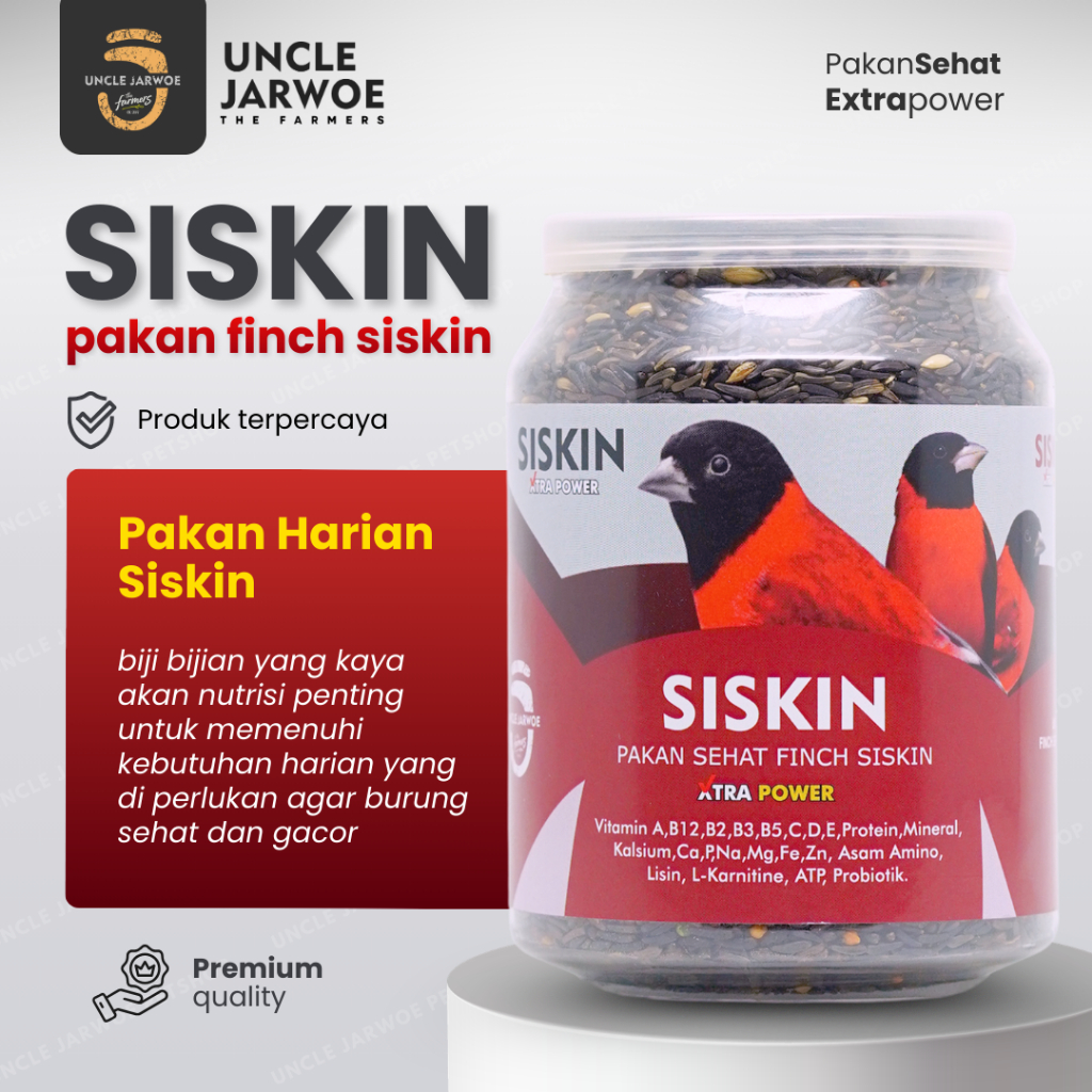 SISKIN - Caroll Pakan Penggacor Burung Red Siskin