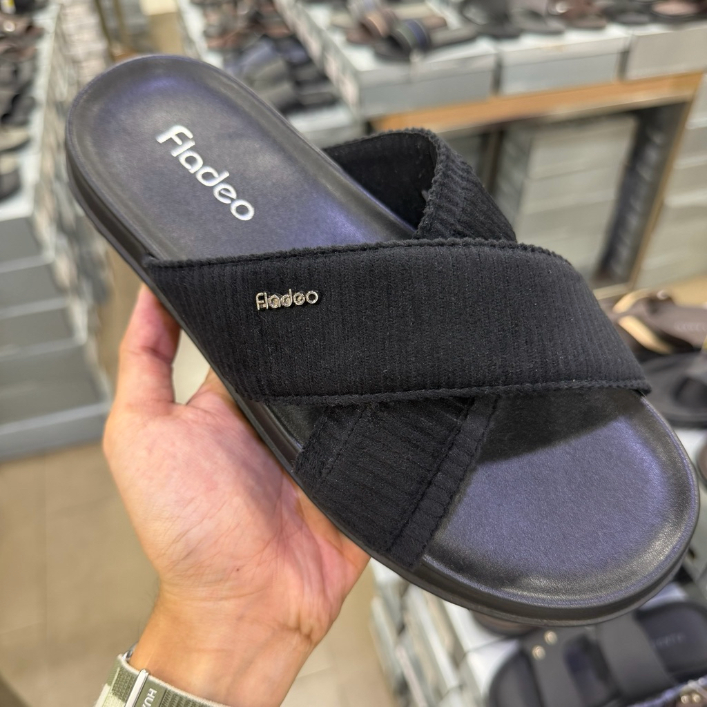 Fladeo man sandal flip pria dengan alas comfort double strap 39-43