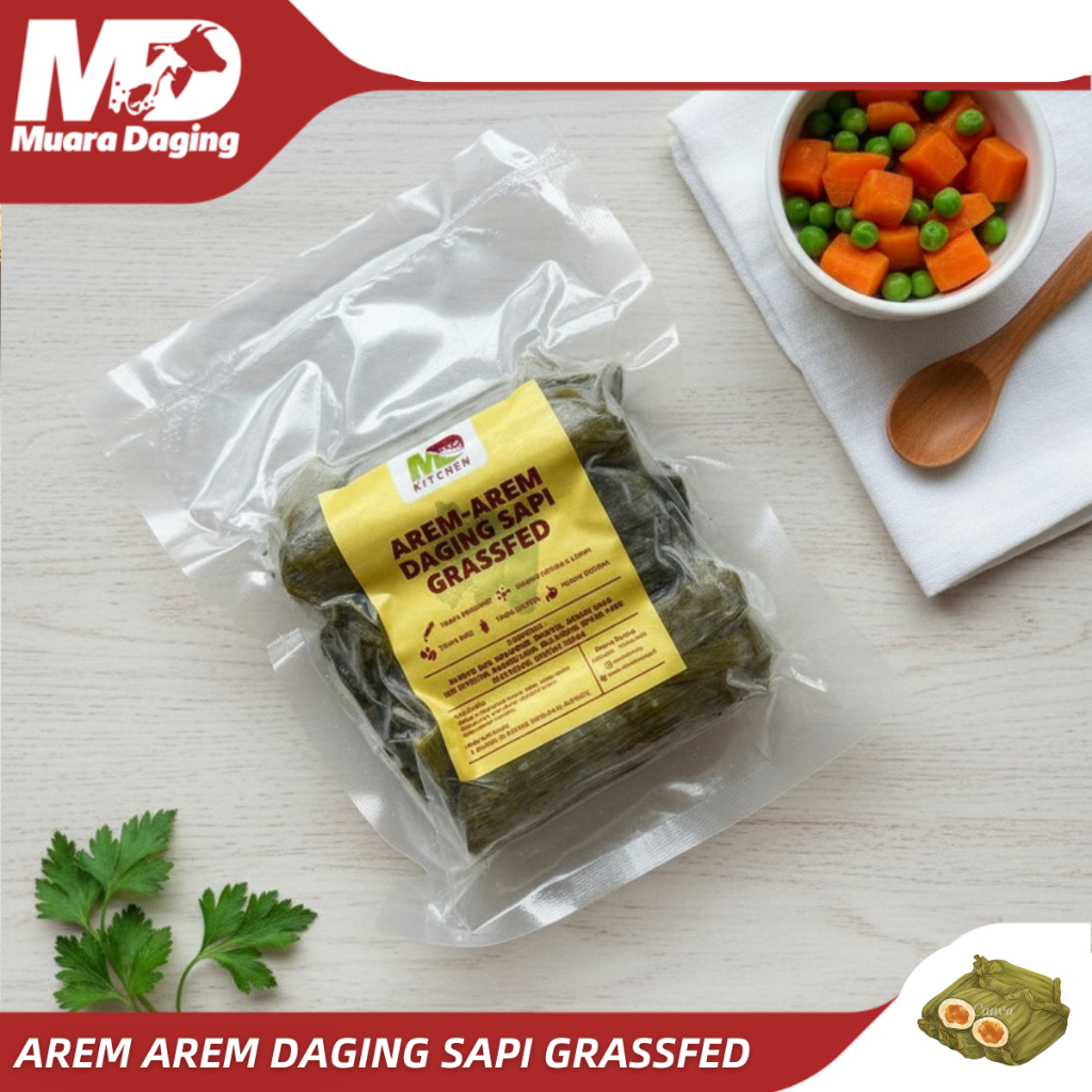 MD KITCHEN Arem-Arem Daging GrassFed 200gr (Isi 3pcs) - BEBAS MSG & BAYI BALITA APPROVED!!