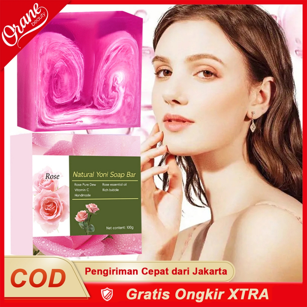 Oranebeauty 100g Sabun Batang Oval Aroma Mawar Wangi Tahan Lama | Melembapkan Kulit & Membersihkan B