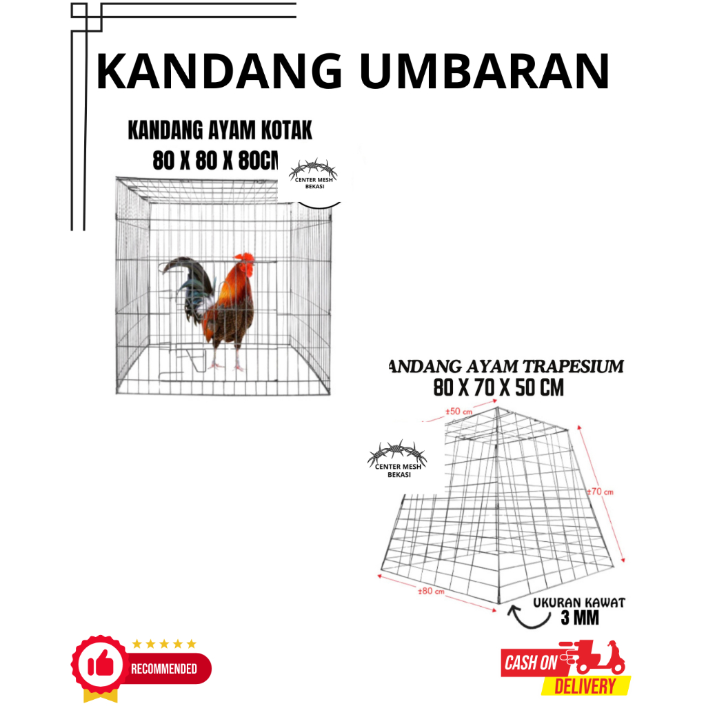 KANDANG UMBARAN KOTAK GALVANIS ANTI KARAT