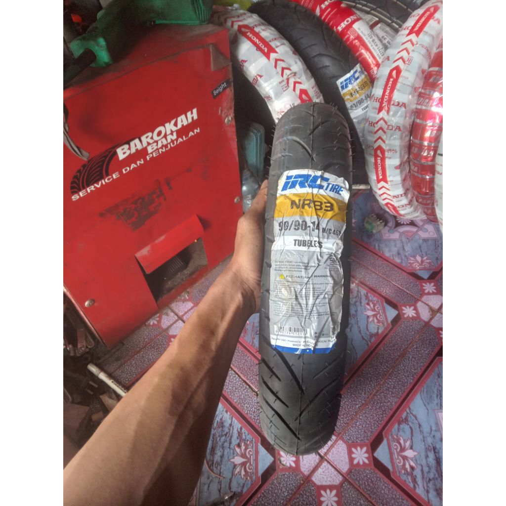 ban IRC tubeless ring 14 ukuran 90/90 100% original