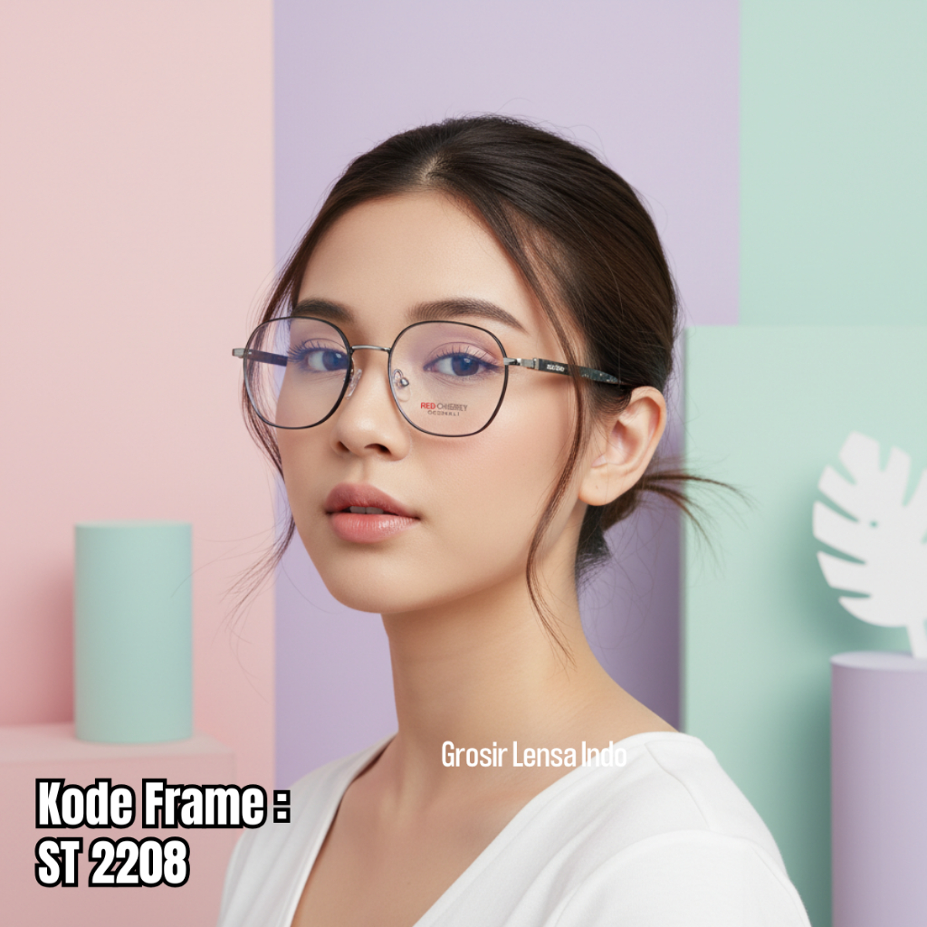 FRAME KACAMATA PRIA/WANITA TITANIUM 2208 LEBAR FRAME 132MM