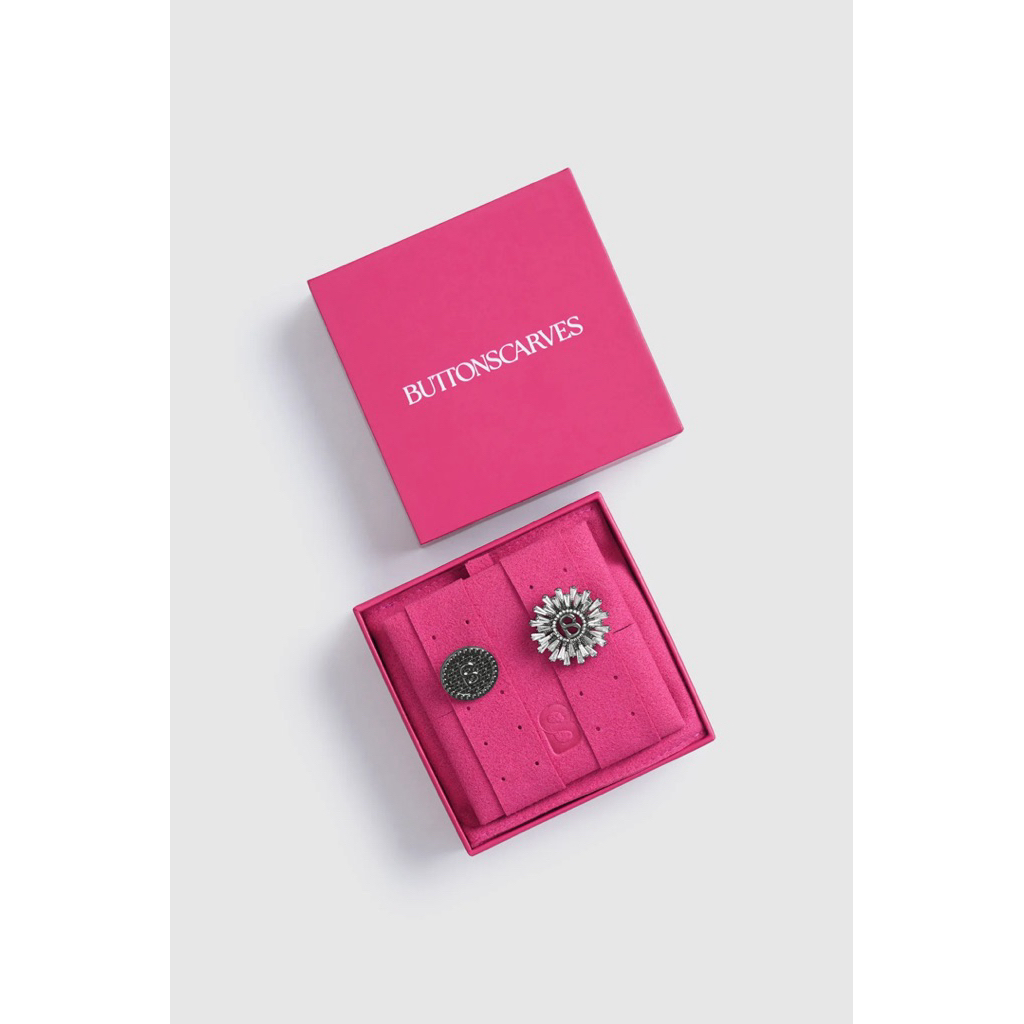 ButtonScarves - Round Pin Brooch Package 05 - Hematite { NEW }