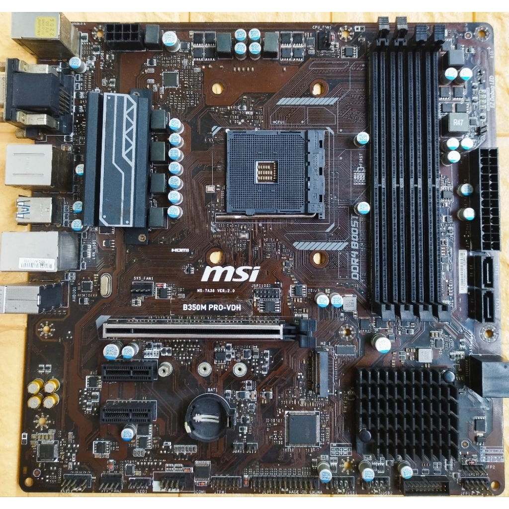 Mobo Motherboard Am4 MSI B350M PRO VDH (baca deskripsi)