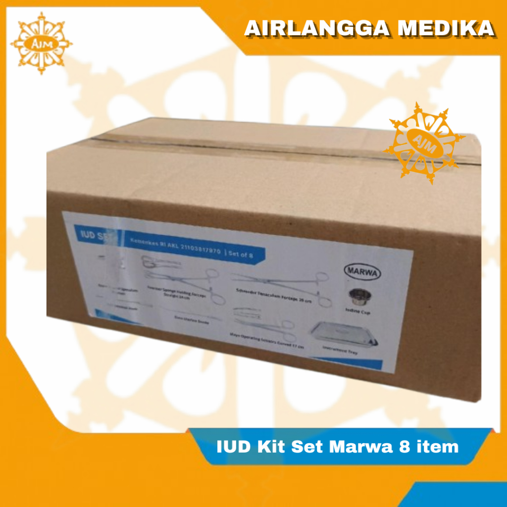 MARWA IUD Kit Set Lengkap Stainless Steel Medis KB 8 Item 30x20x5cm