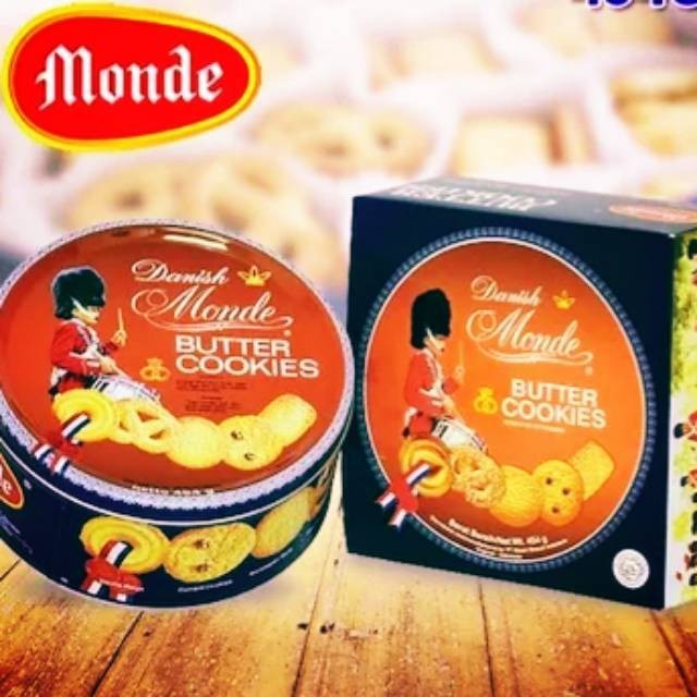 Monde Biscuit blue shell kecil butter cookies kaleng 454gram 454g 454 gram 454gr