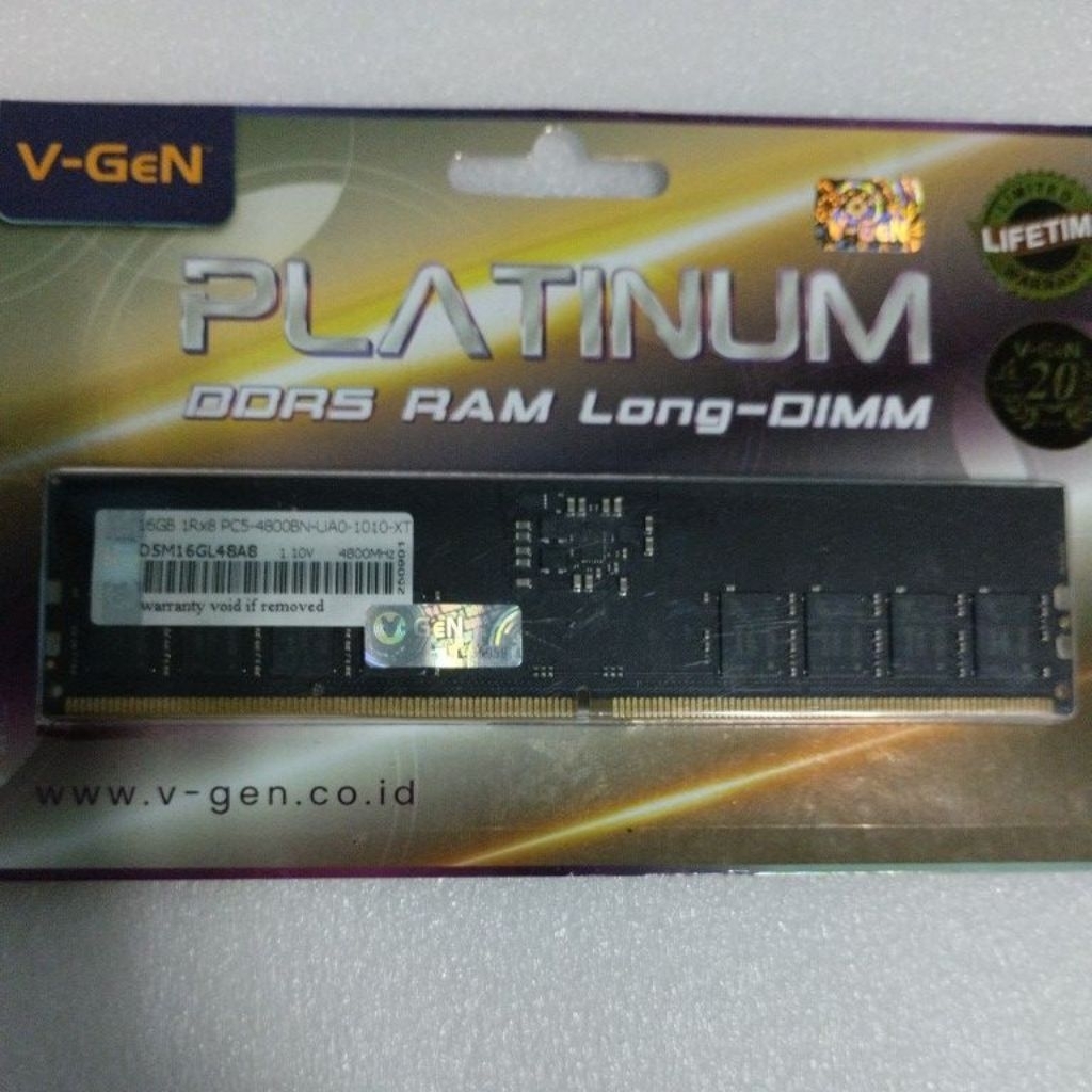 Memory Komputer/Ram V-Gen DDR5 16GB PC-4800