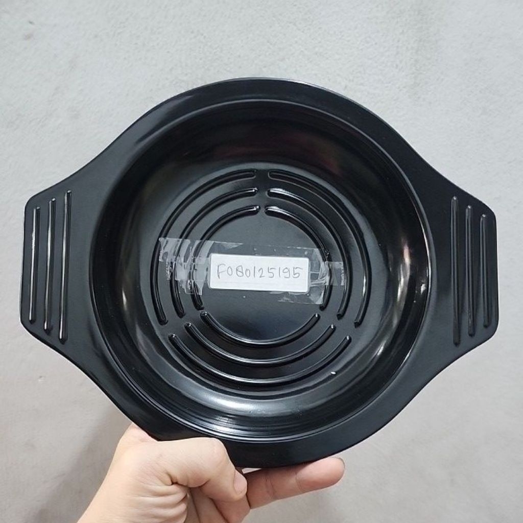 nampan bulat 16cm alas sapo hitam cocok buat sapo 15cm melamin hitam