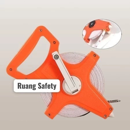 Meteran Roll Tancap 50m 100m / Gulungan Roll Meteran Tanah