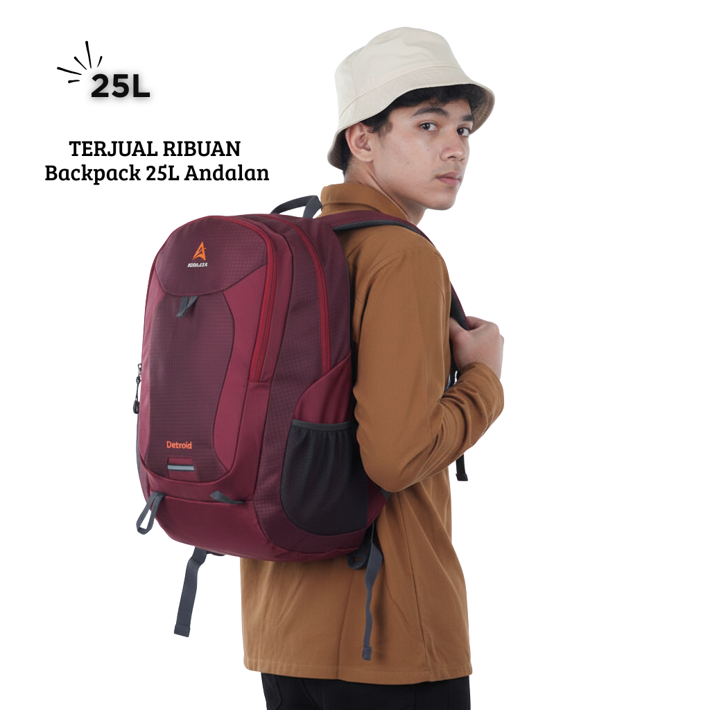 Backpack Pria Distro Tas Ransel Traveling Daypack 25 Liter Backpack Sekolah Kuliah 795
