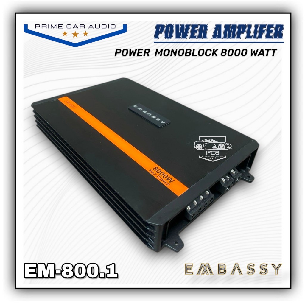 POWER MONOBLOK EMBASSY POWER AUDIO EM-8001 ORIGINAL POWER MONOBLOCK