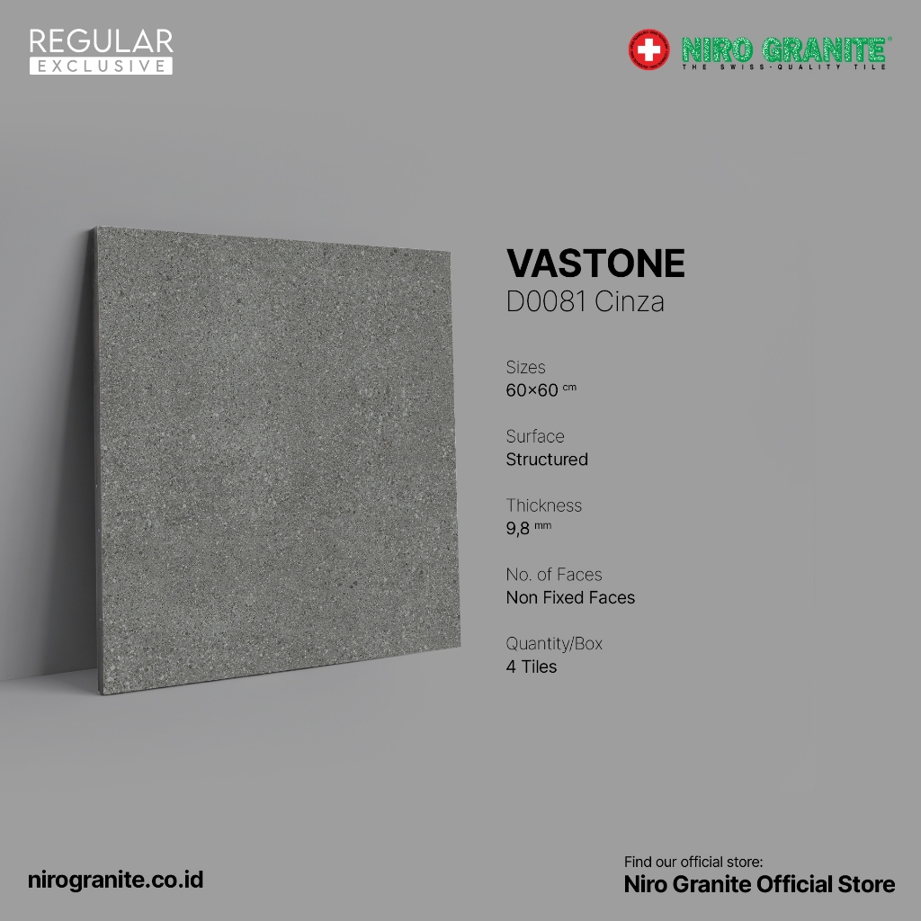 NIRO GRANITE 1st Grade - Vastone D0081 - Structured - 60x60