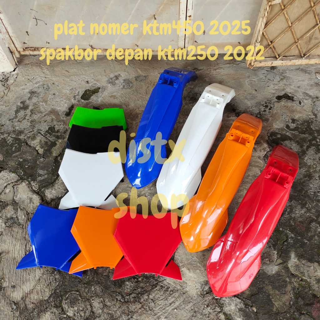 BODY SET KTM450 2025 2ITEM PLAT NOMER RBT KTM250 450 2025 SPAKBOR DEPAN KTM250 2022 NUMBER PLATE RBT