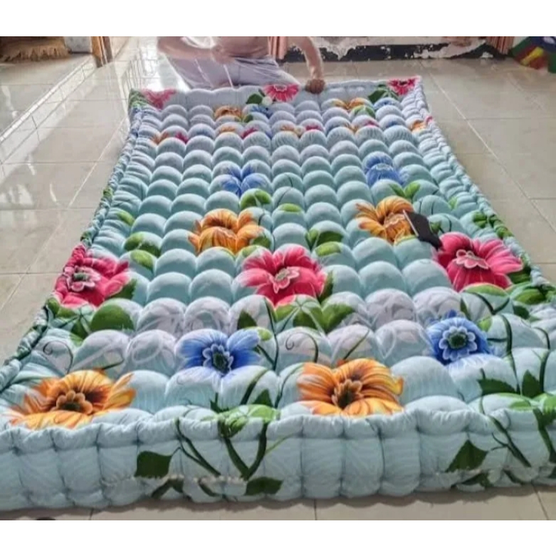 Urung Kasur Kapuk Motif Bunga Karakter Katun Vintage 80x200cm 160x200cm Multiwarna//URUNG KASUR KAPU
