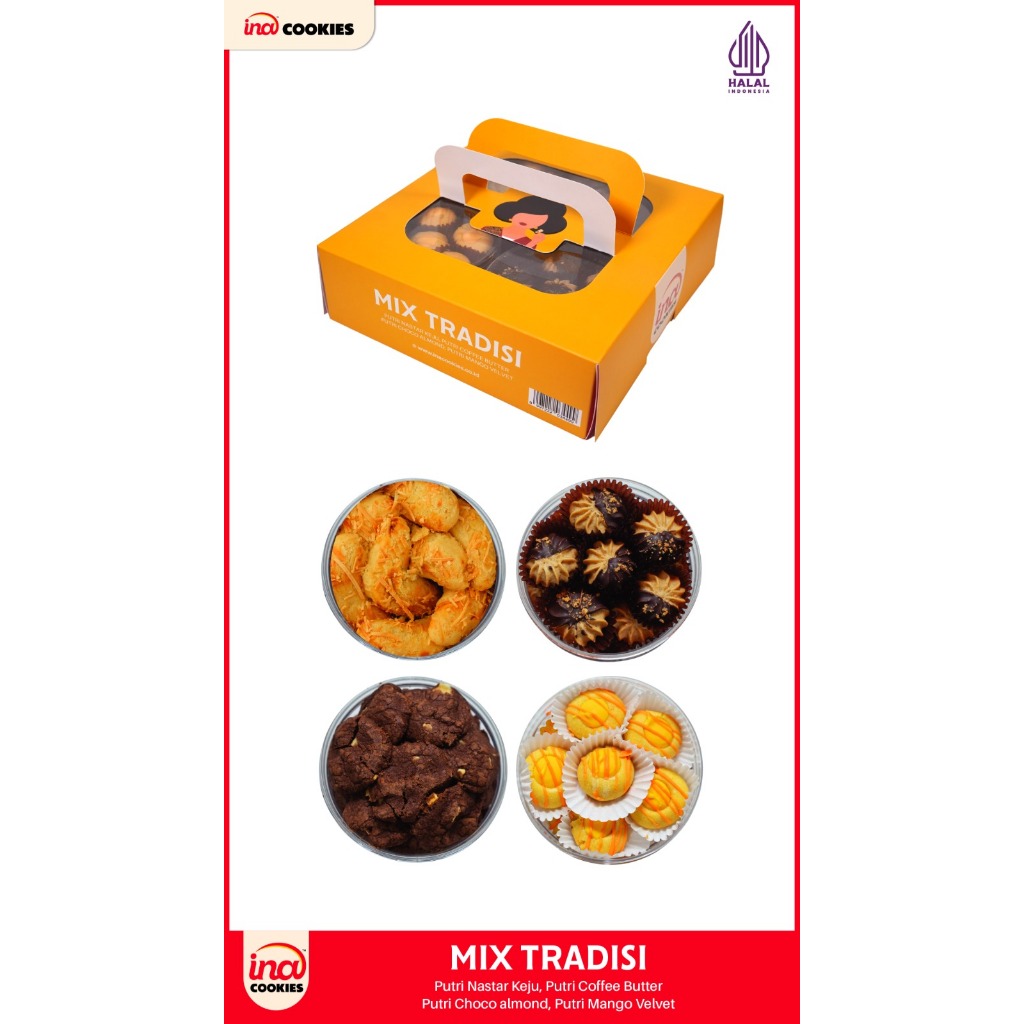 Mix Kreasi Ina Cookies - Putri Salju & Kastengel Garlic