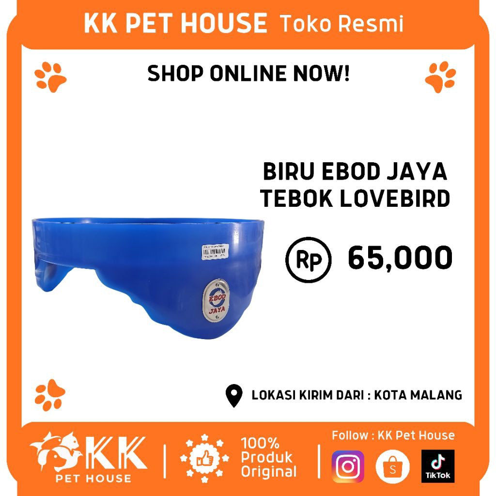 0831-BIRU EBOD JAYA TEBOK LOVEBIRD