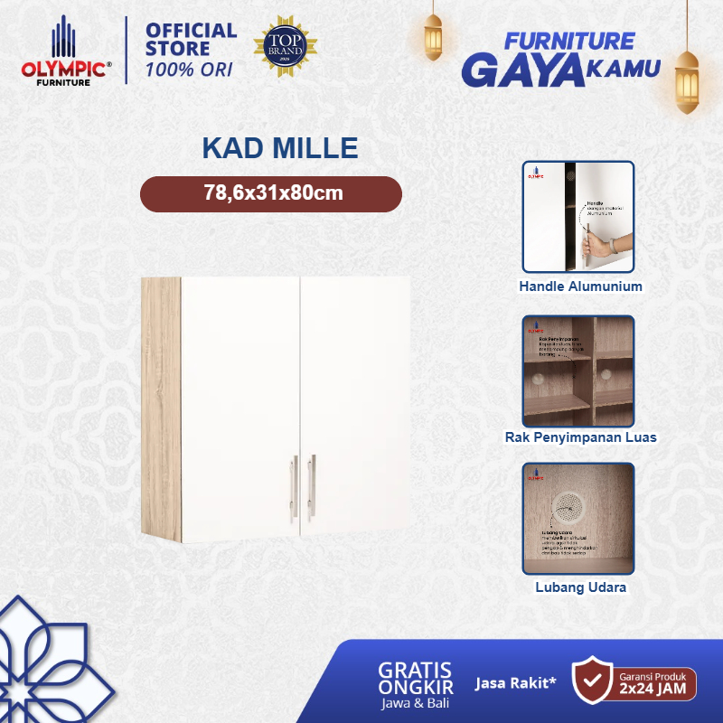 Olympic Kitchen Set Atas 2 Pintu / Rak Dapur / Kabinet Atas - KAD Mille