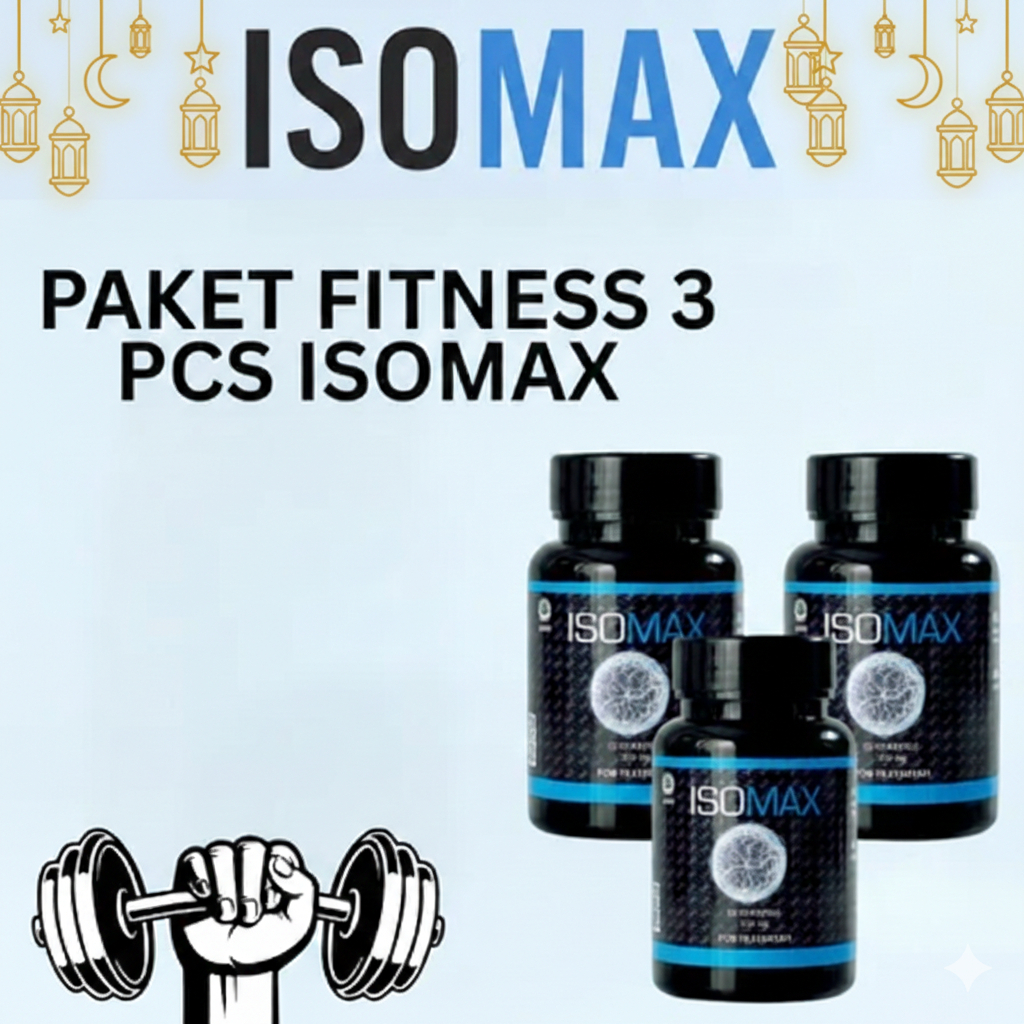 Isomax Suplemen Fitness Bantu Tingkatkan Stamina | 3 BOTOL | | Kapsul Penambah dan Pembentuk Massa O