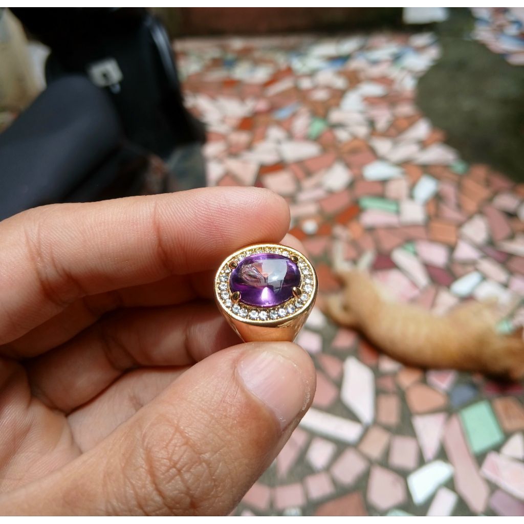 batu kecubung amethyst asli alam