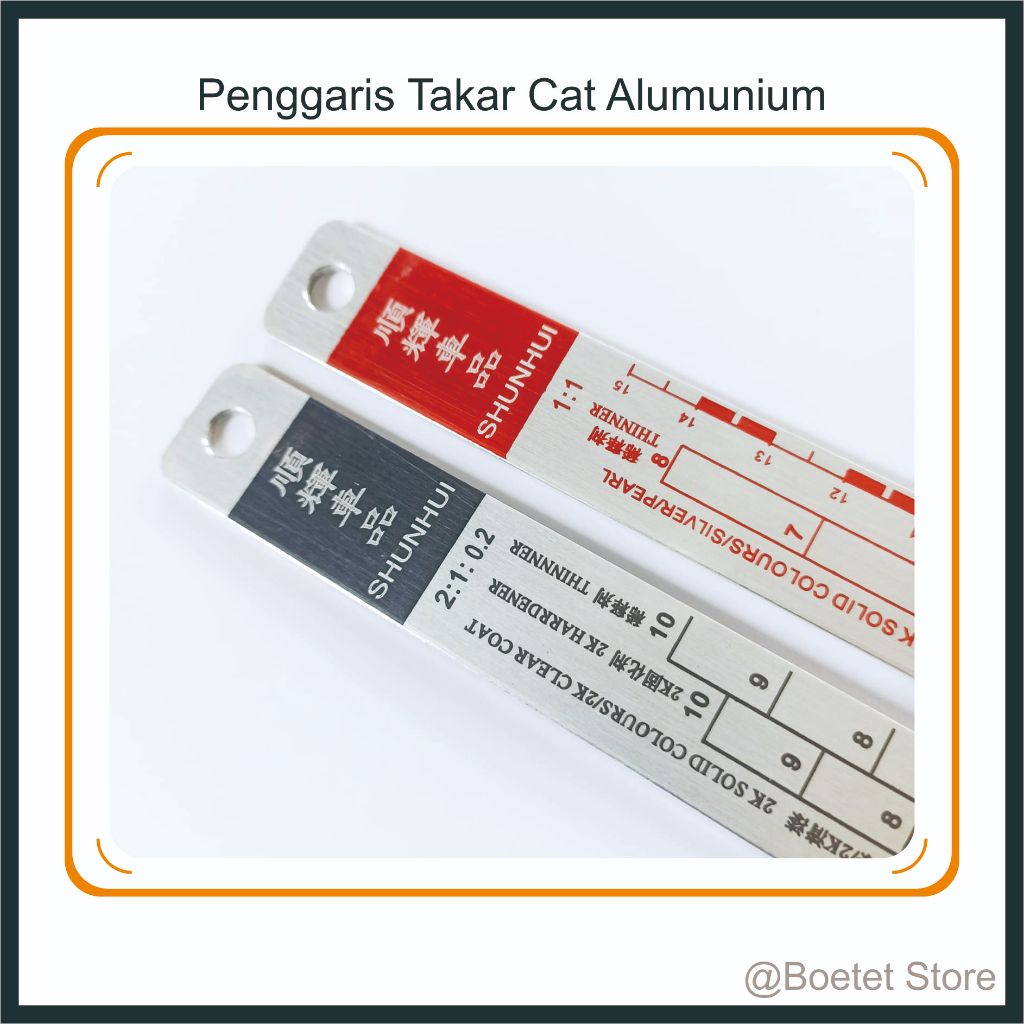 Penggaris Takar Cat Aluminium untuk kebutuhan cat duco spray gun berkualitas