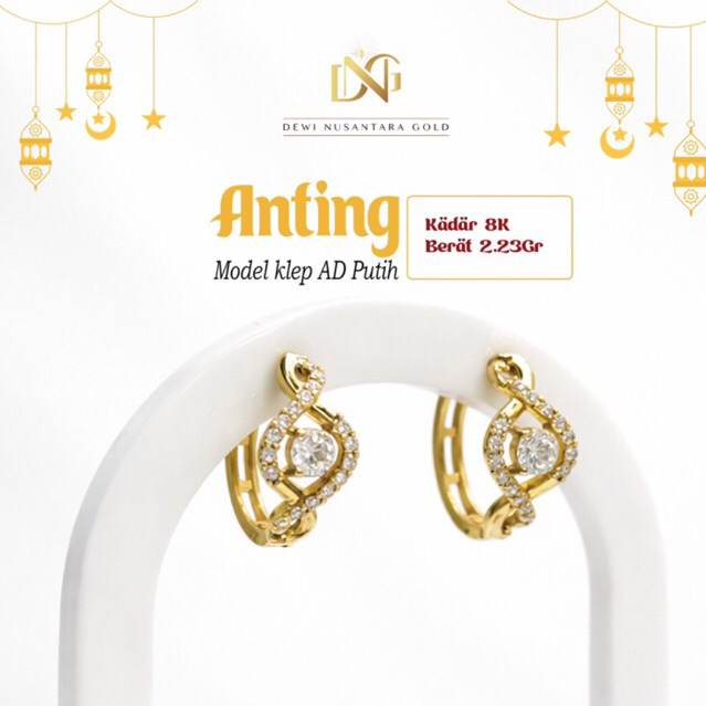 anting model ad putih