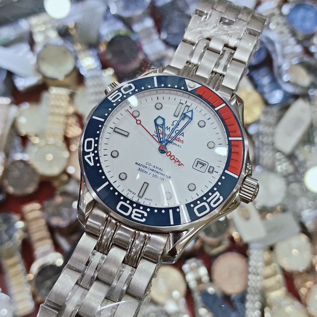 Jam Tangan Pria Automatic Type Seamaster 007 Silver Superman