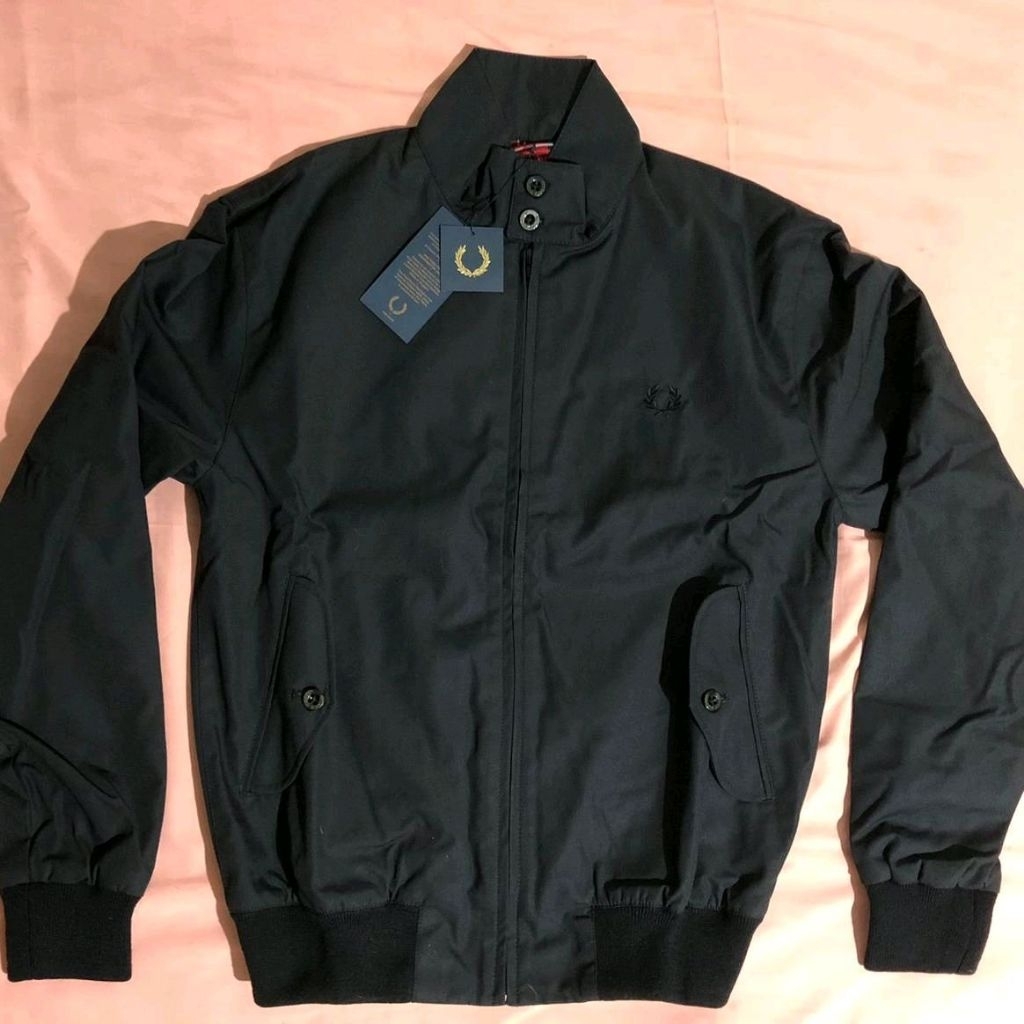 Fred Perry Harrington Black Jacket Re Issue Made In England