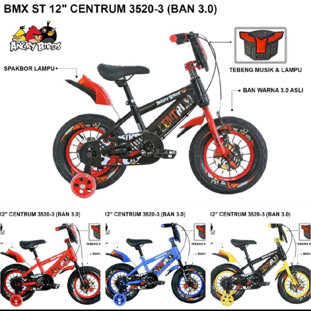 [ BONUS BELL ] SEPEDA ANAK BMX 12 INCH CENTRUM SEPEDA BMX 12 CENTRUM ANGRY BIRDS BAN JUMBO (POMPA) S