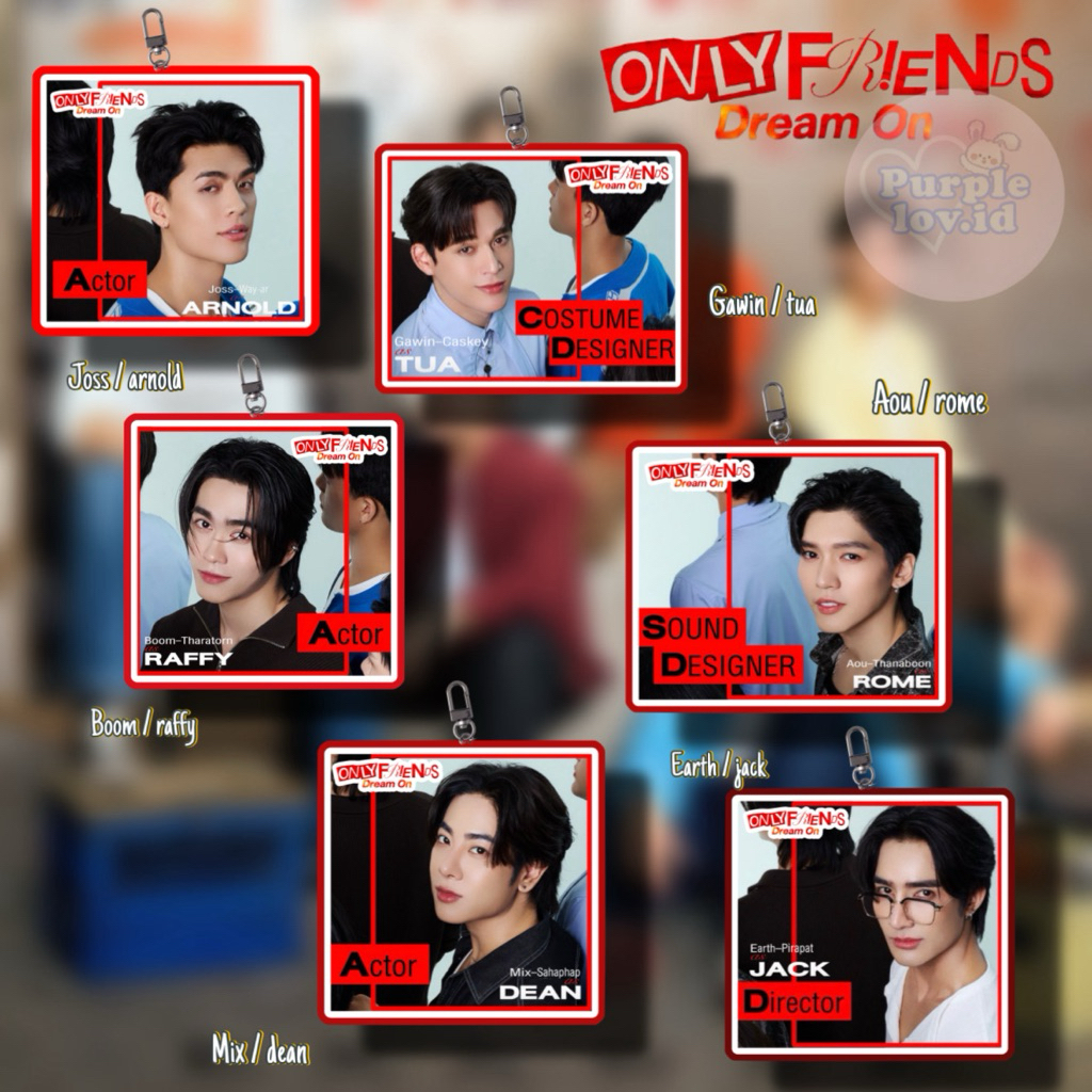 keychain keyring gantungan kunci gmmtv only friends dream on series thaientu gmmtv doll keychain tin