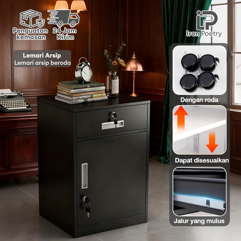 Lemari Arsip Besi Pintu Geser Laci Kunci Modern  Lemari File Lemari Serbaguna Lemari Kantor Lemari A
