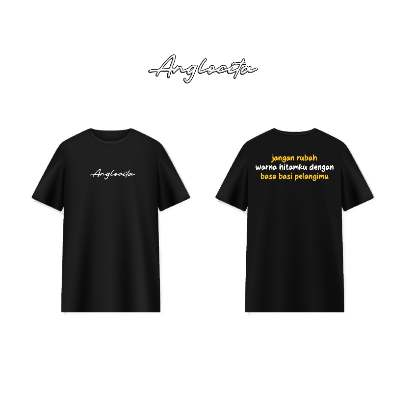 Kaos Quotes Jangan Rubah Warna Hitammu Dengan Basa Basi Pelangimu – Kaos Distro Hitam Pria Wanita