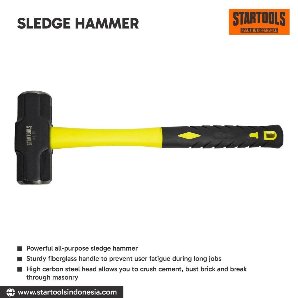 STARTOOLS Sledge Hammer 2 kg / Palu Besi / Palu batu 2 Kg