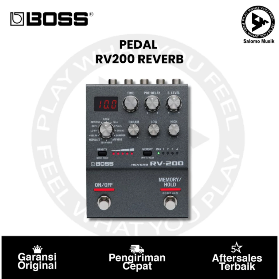 Pedal Efek Reverb BOSS RV200 Original