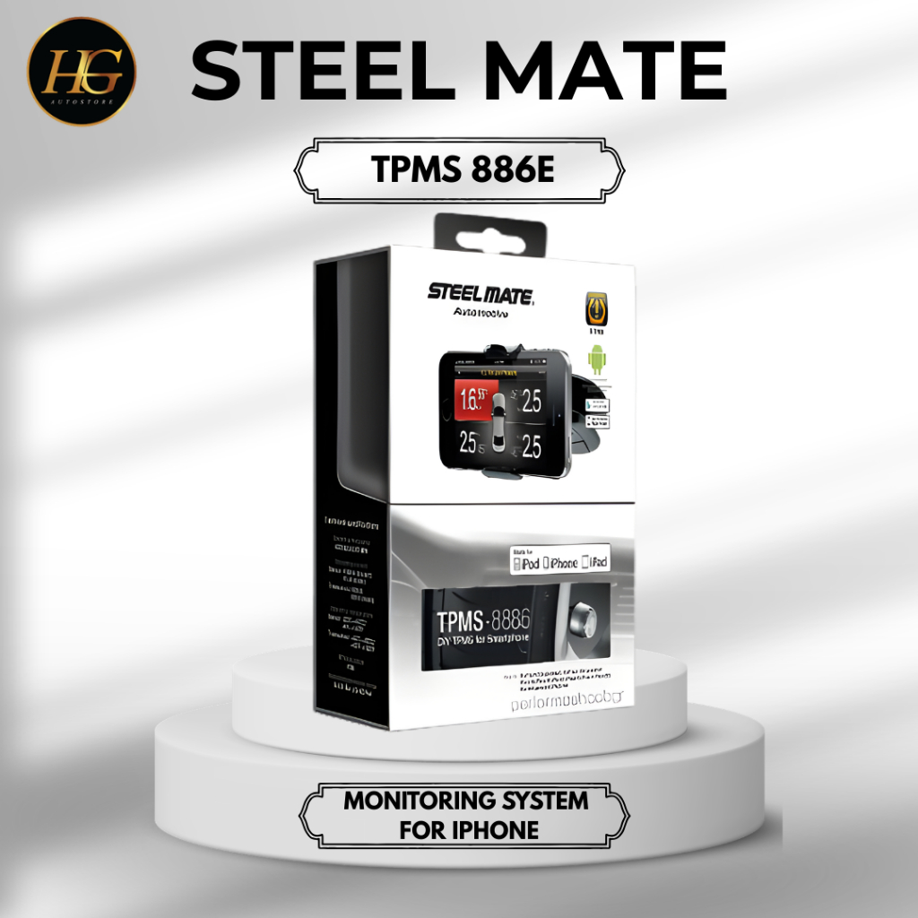STEELMATE 8886 TPMS Mobil External – Tire Pressure Monitoring System Screw-On | Alarm Akurat