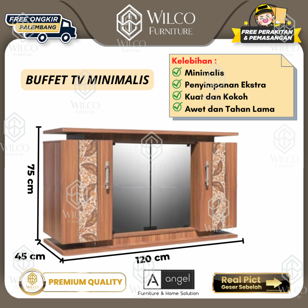 Rak TV Angel/ Rak serbaguna / Meja TV / Rak TV besar / Rak interior - Putih