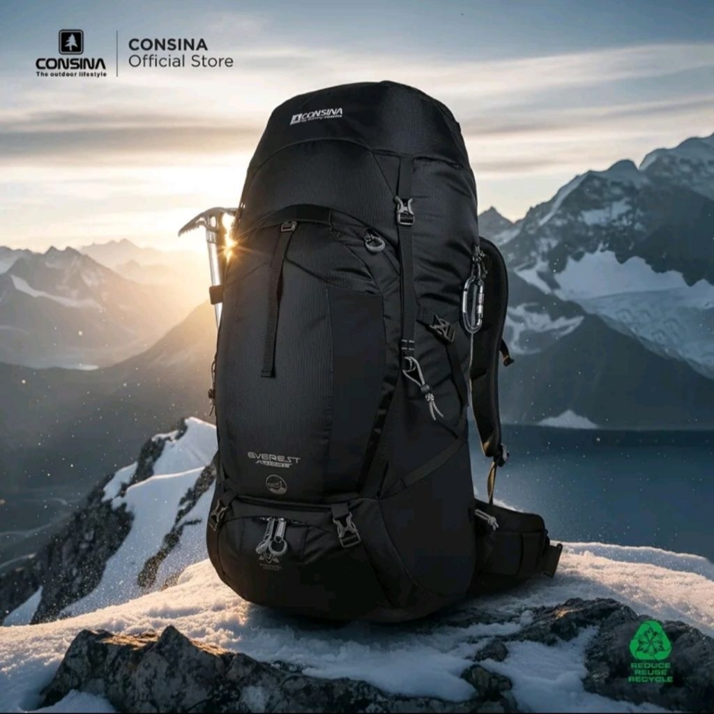 Consina Everest New Revolution Expert Series Carrier 60+5 Liter Tas Gunung Outdoor Travel