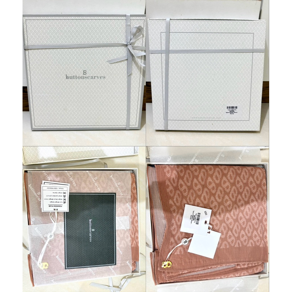 BUTTONSCARVES TAPIS PLEATED SHAWL (MOCHA)