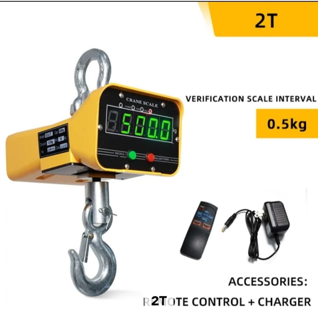 (HT) 2ton/2000kg ocs crane scale timbangan gantung digital 2 ton