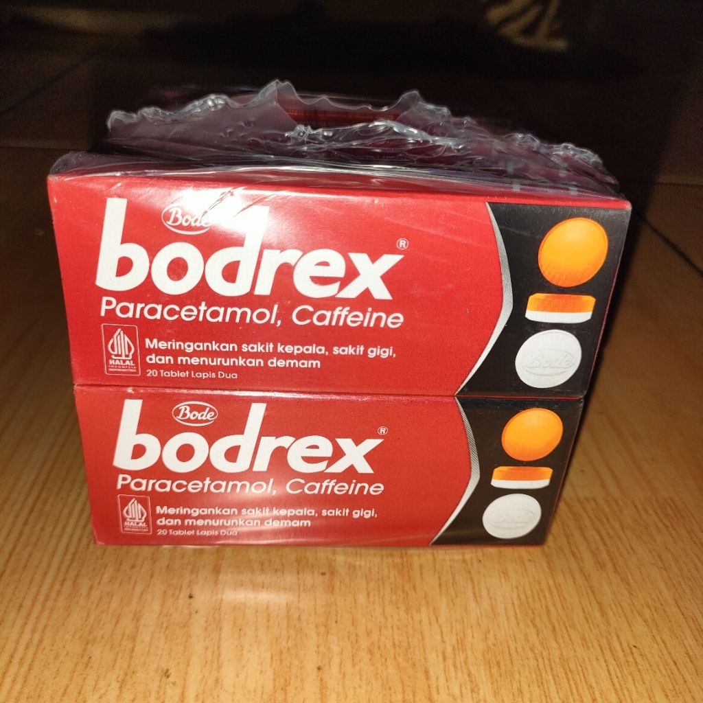 Bodrex |  1 pak isi 20 tablet, Paracetamol, coffeine, sakit kepala, sakit gigi dan menurunkan demam