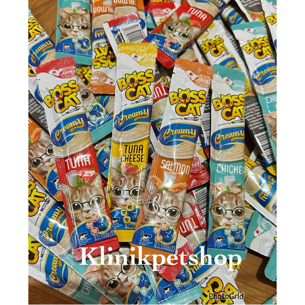 PAKET CREAMY 50pcs Boss Cat Creamy - Snack kucing creamy Boss Cat