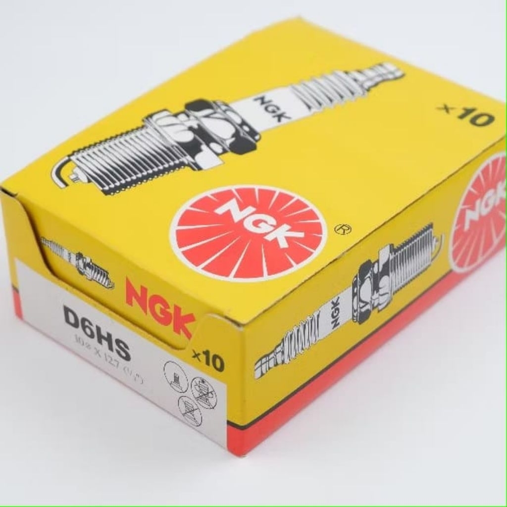 NGK Busi NGK D6HS 10 pcs untuk Motor Klasik C90 C70 S90 C90z dengan Spesifikasi 10nX12.7 1/2