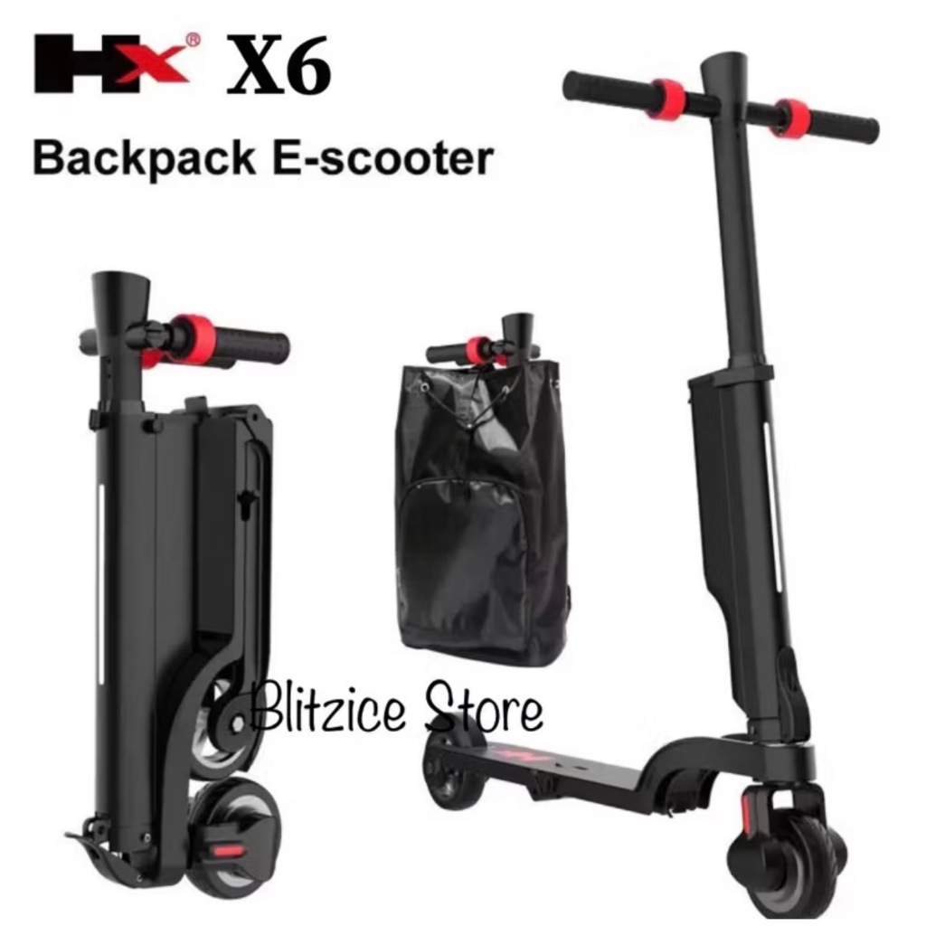 HX X6 Electric Scooter Foldable Backpack Mini Foldable Skuter Listrik Lipat