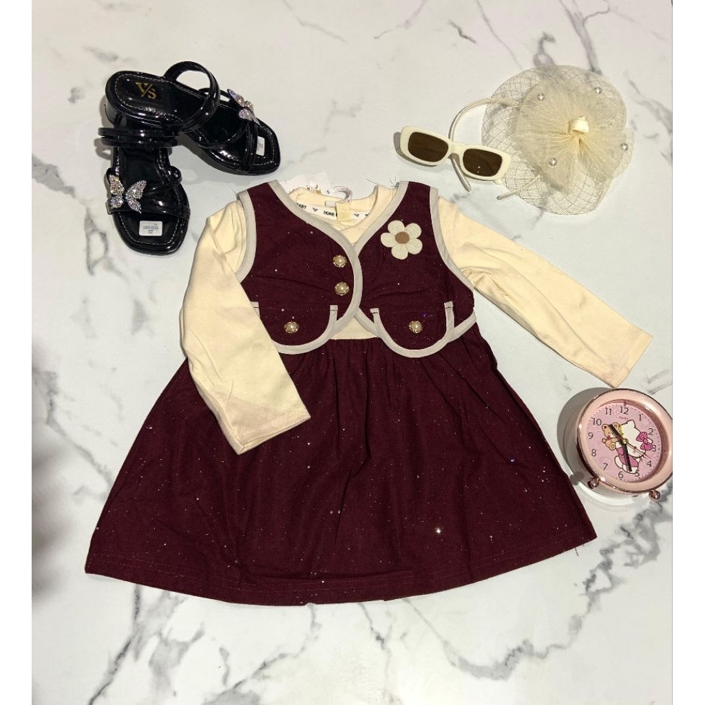 DRESS ANAK ROMPI LENGAN PANJANG