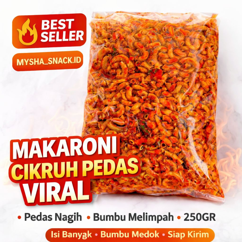 PROMO Makaroni kriuk Pedas Daun Jeruk Makaroni Pedas Daun jeruk Viral 250gr
