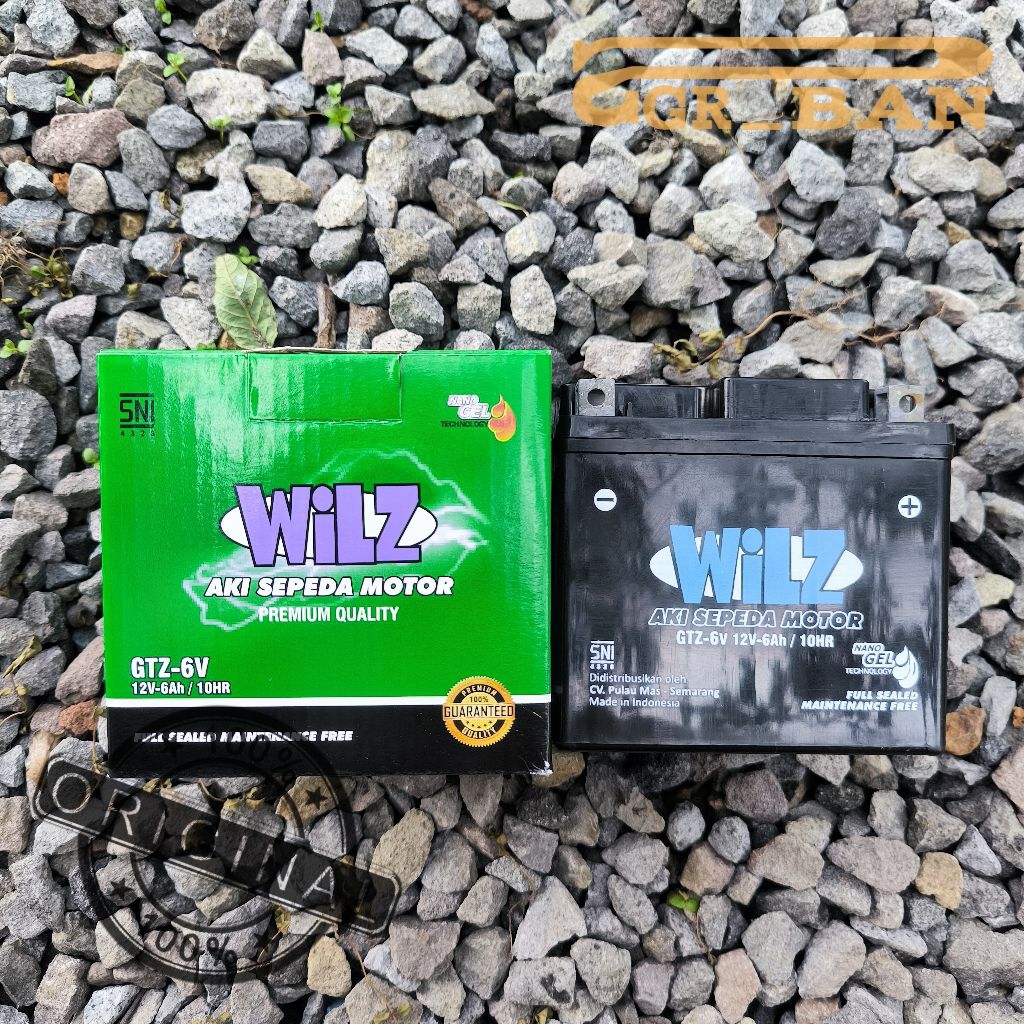 Aki Motor full Kering Wilz GTZ6S 12V | aki vario
